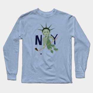 Lady Liberty Hockey Long Sleeve T-Shirt